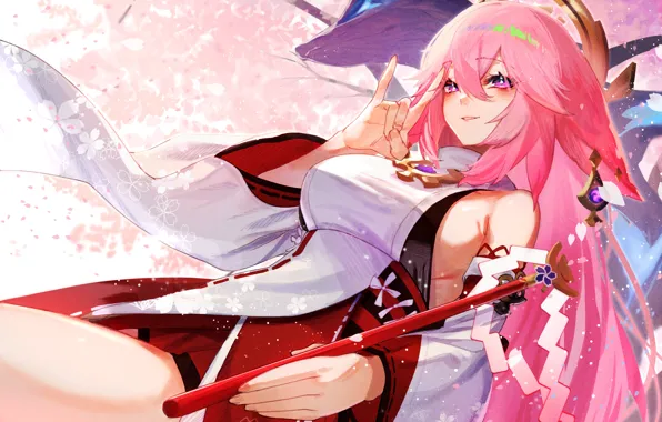 Gadis seksi, dampak genshin, yae miko genshin impact