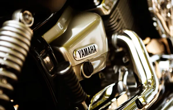 Картинка мотоцикл, Yamaha, хром