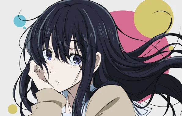 Девушка, круги, брюнетка, Форма голоса, Koe No Katachi