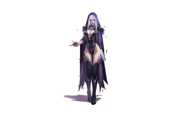 Girl, Fantasy, Art, Style, Background, Illustration, Minimalism, Witch