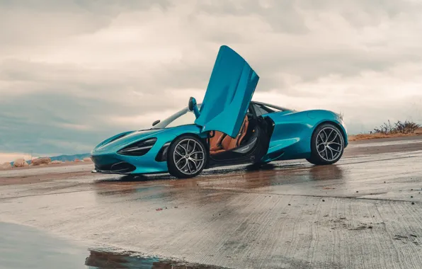 Картинка McLaren, Clouds, Sky, Blue, Spider, 720S