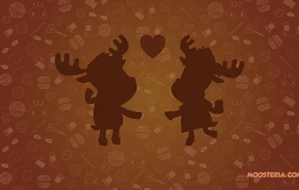 Love, hearts, moose, handmade, crafts, moosteria, handmade toys, craft stuff