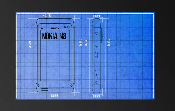 Надписи, чертеж, серый фон, Nokia