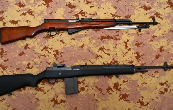 Картинка оружие, винтовка, карабин, M14, самозарядный, полуавтоматическая, СКС, Симонова