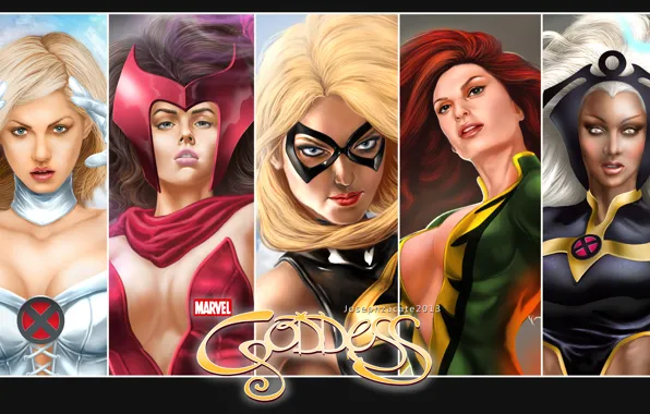Феникс, Storm, Marvel, Emma Frost, Scarlet Witch, Warbird, MS Marvel, Jean Grey-Summers