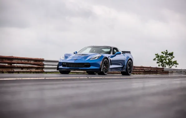 Corvette, Chevrolet, supercar, blue, Hennessey, Hennessey Chevrolet Corvette Z06