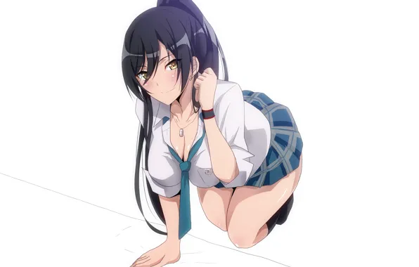 Girl, sexy, cleavage, long hair, boobs, anime, beautiful, pretty