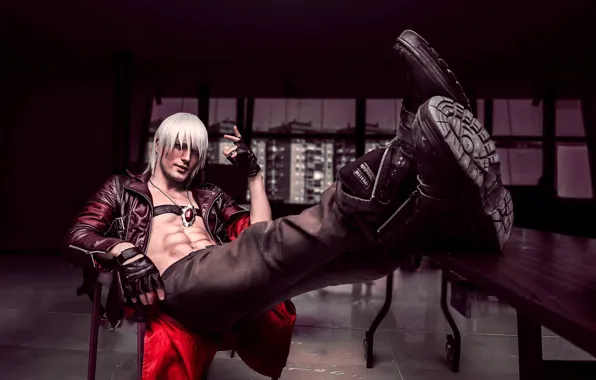 Аниме, арт, парень, devil may cry, dante