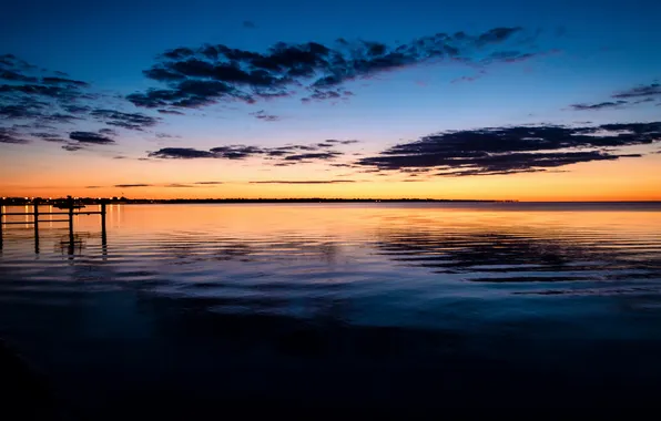 Море, пейзаж, закат