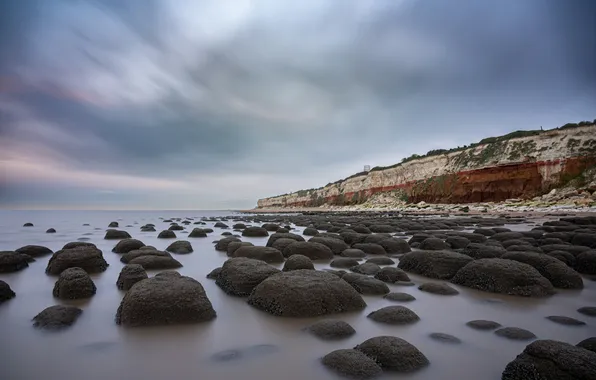 Картинка море, пейзаж, камни, берег