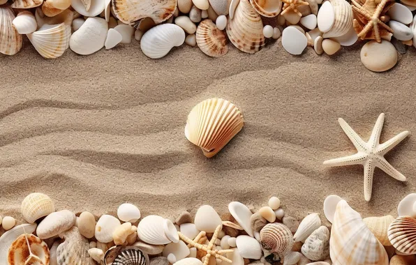 Песок, пляж, фон, ракушки, beach, texture, background, sand