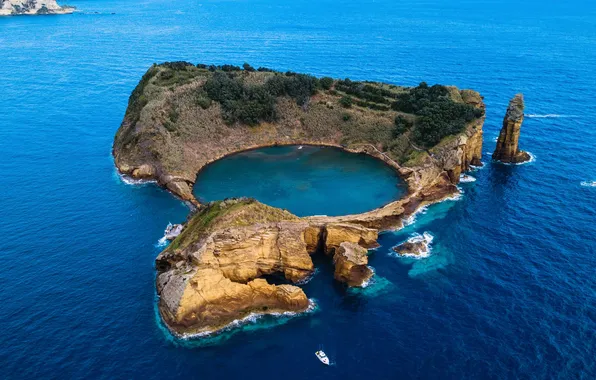 Пейзаж, природа, океан, скалы, Португалия, ocean, landscape, nature