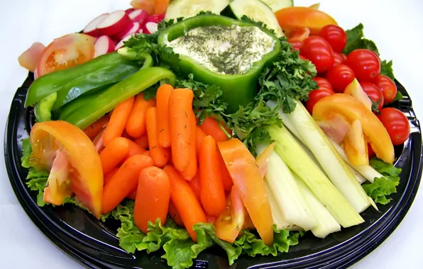 Картинка фото, Овощи, Перец, Помидоры, Еда, Морковь