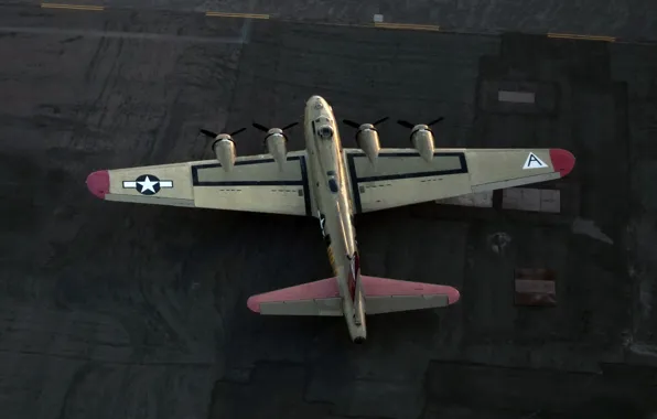 Картинка самолёт, аэродром, B-17