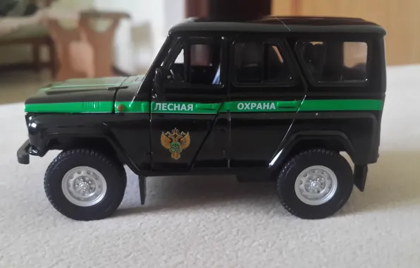 Уазик, игрушка моделька, лесная охрана