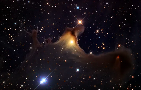 Картинка туманность, созвездие, Цефей, пылевая, vdB 141, Sh2-136