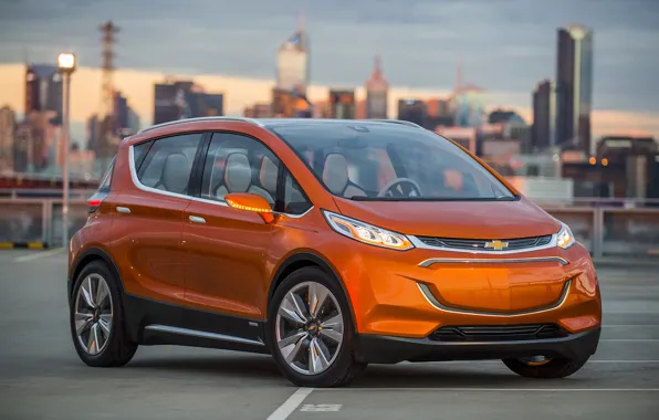 Картинка фото, Chevrolet, Оранжевый, Автомобиль, 2015, Bolt EV