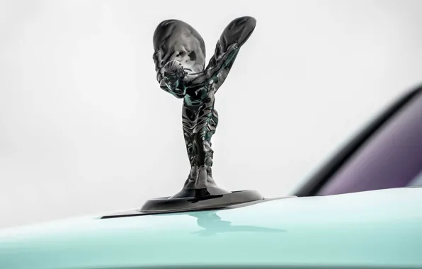 Картинка Rolls Royce, Blue, SUV, Cullinan, Spirit of ecstasy