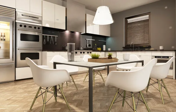 Дизайн, стол, графика, стулья, кухня, шкаф, Design, Kitchen
