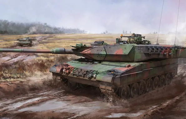 Картинка Германия, Бундесвер, немецкий основной боевой танк, MBT, Leopard II A5/A6 Early