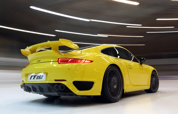 Картинка желтый, тюнинг, 911, Porsche, Ruf, RT-35