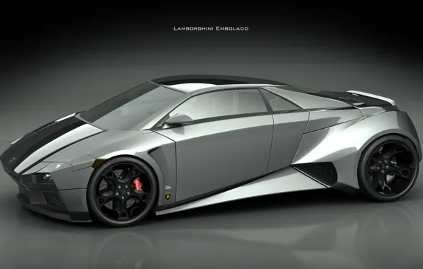 Серый, мощь, Lamborghini Embolado