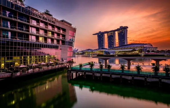 Картинка пейзаж, город, Сингапур