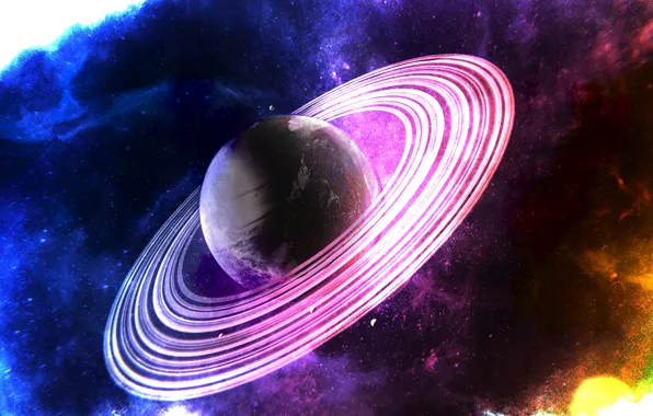 Картинка space, planet, rings