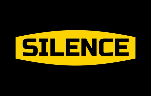 Надпись, слово, silence, молчание