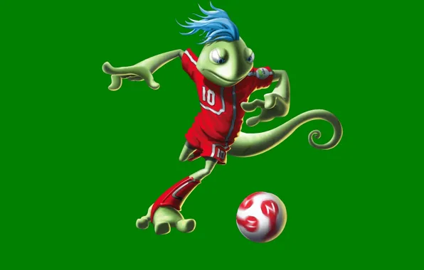 Мяч, Футбол, Ящерица, футболист, Novell, SUSE Linux geeko