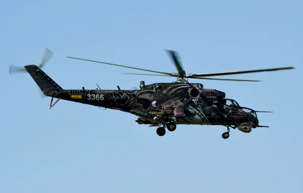 Картинка полёт, вертолёт, Ми-35