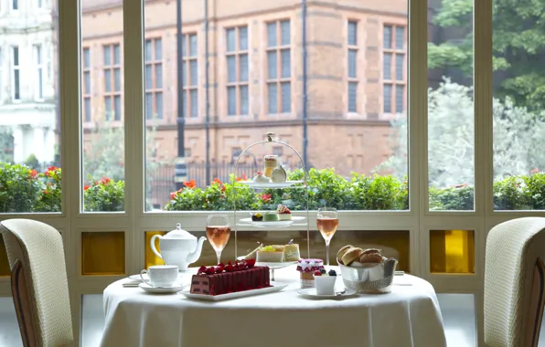 Cakes, tea, afternoon tea