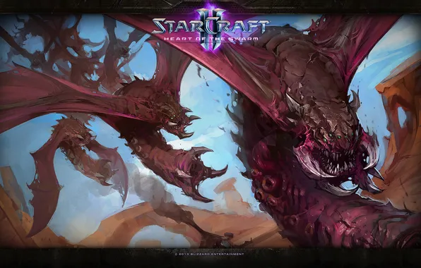 Картинка StarCraft 2, Зерги, Муталиск, Heart of the Swarm