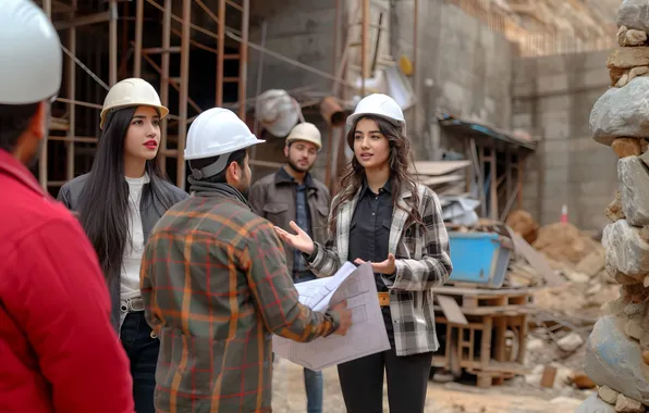 Engineers, female, working