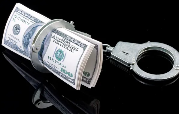 Фон, деньги, наручники