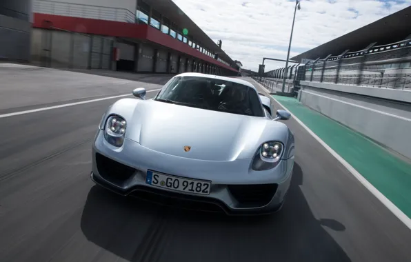 Porsche, порше, вид спереди, гибрид, гиперкар, Porsche 918 Spyder