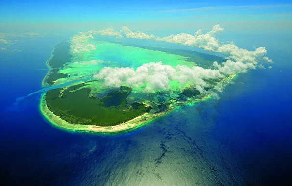 Картинка остров, ocean, island, atoll, атол