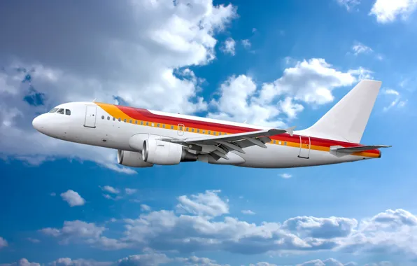 Flying, airplane, airliner