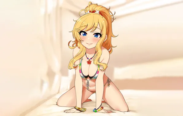 Girl, sexy, cleavage, long hair, boobs, anime, beautiful, pretty