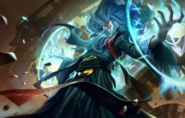 Магия, фэнтези, League of Legends, Riot Games, Esben Lash Rasmussen, Zilean, SixMoreVodka