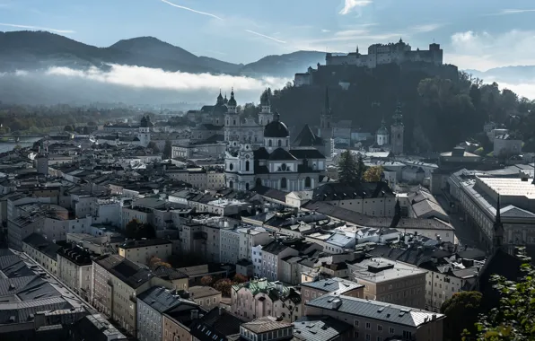 Картинка город, утро, Salzburg