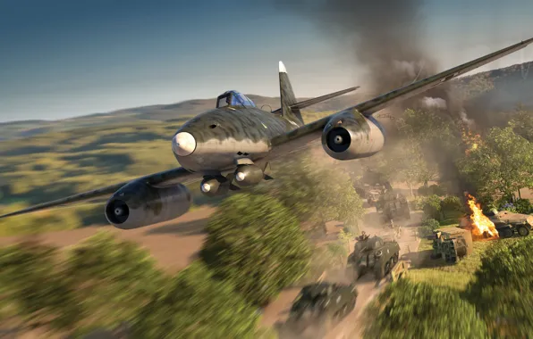 Германия, Истребитель-бомбардировщик, Luftwaffe, Sturmvogel, Me. 262, Ме-262А-2а