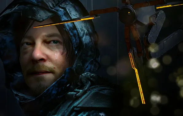 Усы, капюшон, мужчина, Death Stranding