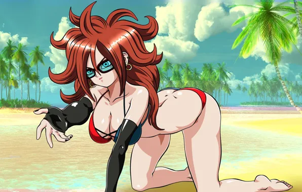 DBS, game, beach, boobs, big, breast, anime, tits