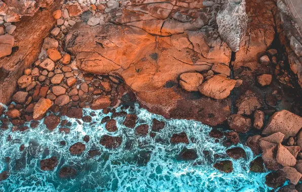 Австралия, Australia, New South Wales, Новый Южный Уэльс, Bondi Beach, пляж Бонди, Вид с воздуха …