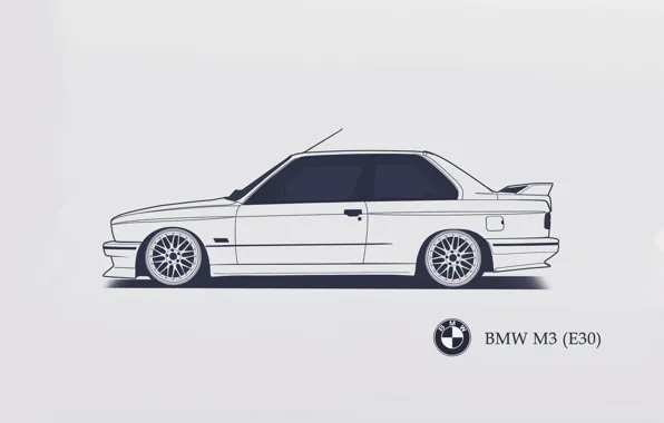 BMW, E30, Minimalistic, SrCky Design