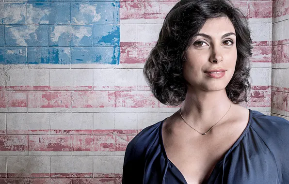 Взгляд, Morena Baccarin, макияж, Родина, Homeland, Морена Баккарин, фон стена, cериал