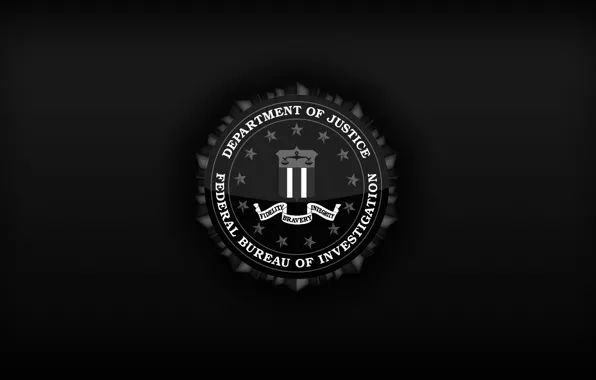 Черный, логотип, фбр, FBI