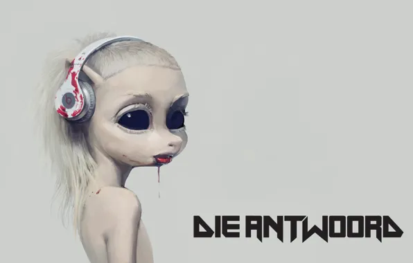 Девушка, кровь, наушники, Die Antwoord, Yolandi Visser