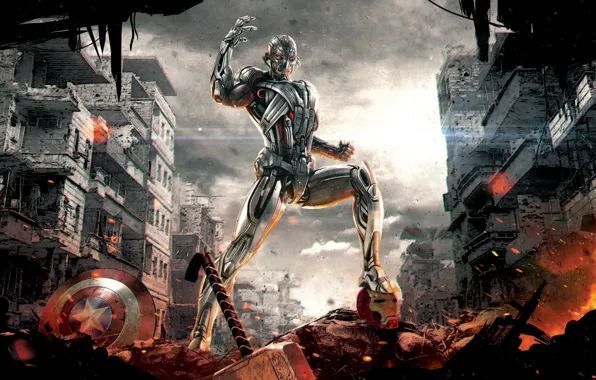 Апокалипсис, разрушение, мстители, avengers, ultron, Альтрон